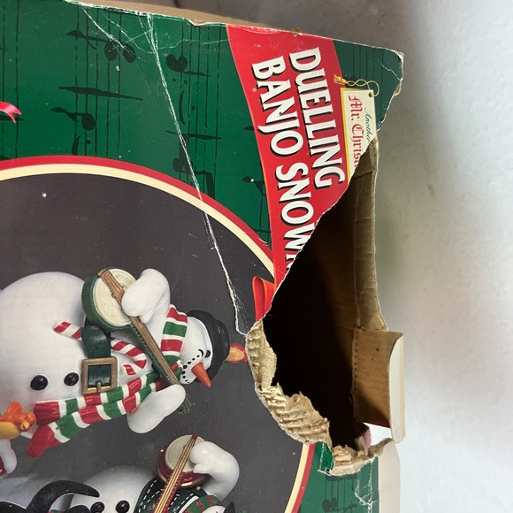 Mr. Christmas Dueling Banjo Snowmen Plays 20 Christmas Carols Working - Picture 13 of 14